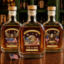 3D Effect America 250th Anniversary - Personalized Whiskey Bottle