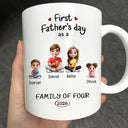 3D Effect First Time Ever As A Family Of Three - Personalized Mug