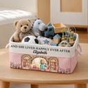 Reading,Gift For Yourself,Gift For Women,Vector,Happy - 3D Effect Just A Girl Who Loves Books - Personalized Storage Basket