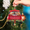 Gift For Bestie, Christmas, Love - A Journey Without An End 3D Effect Bestie Red Truck - Personalized Custom Shaped Acrylic Ornament