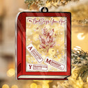 Gift For Yourself, Gift For Women, Happy, Christian, Christmas - God Says I Am Toile De Jouy Birth Flower Book Shape - Personalized 3-Layered Acrylic Shaker Ornament