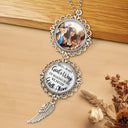 Gift For Bestie,Love,Custom Photo - Custom Photo Besties Making Sure We Never Walk Alone Car Hanger - Personalized Photo Pendant Charm