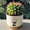 Memorial,Dog Lovers,Pet Lovers,Cat Lovers,Non-Eng,Photo - Watercolor (remove BG),Healing - Custom Photo Realistic Watercolor Art Memorial Dog Cat If Love Alone Could Have Kept You Here - Personalized Ceramic Plant Pot