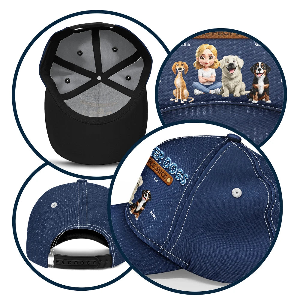 Pet Lovers,Dog Lovers,Cat Lovers,Funny - A Man And His Dog Because People Suck 3D Effect - Personalized Classic Cap