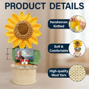 Family,Memorial,Custom Photo,Love - Custom Photo Memorial Look For Me In The Sunshine - Personalized Crochet Plant Pot