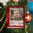 Gift For Yourself, Gift For Women, Happy, Christian, Christmas - God Says I Am Toile De Jouy Birth Flower Book Shape - Personalized 3-Layered Acrylic Shaker Ornament