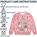 Cat Lovers, Cat Mom, Cat Dad, Happy, Christmas - Funny Cats Is This Jolly Enough - Personalized Unisex Ugly Sweater