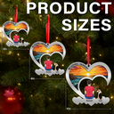 Pet Lovers,Dog Lovers,Cat Lovers,Sad,Christmas - Flower Field You Left Paw Prints Forever On My Heart - Personalized Metal Ornament