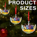 Gift For Bestie, Gift For Sisters, Love, Christmas - Besties Friends Sitting On The Moon Sister Forever - Personalized Metal Ornament