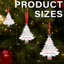 Family,Gift For Bestie,Happy,Christmas - Christmas Tree Family Bestie Custom Names Version 3 - Personalized Metal Ornament