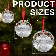 Gift For Couples, Married , Wedding Anniversary, Love - Holding Hands First Christmas Married Couple - Personalized Metal Ornament