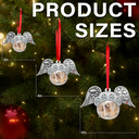 Pet Lovers,Custom Photo,Christmas,Sad - Custom Photo You Left A Paw Print On My Heart Printed Gemstones - Personalized Metal Ornament