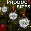 Memorial, Love, Christmas - Memorial Always Loved Never Forgotten Gemstone Effect - Personalized Metal Ornament