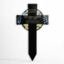 A Heart Of Gold - Memorial Gift - Personalized Custom Cross Acrylic Plaque Stake