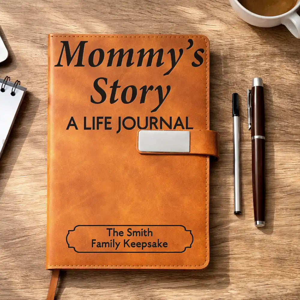 Gift For Yourself,Gift For Men,Parents,Gift For Father,Gift For Husband,Gift For Grandpa,Non-Eng,Sentimental - A Life Journal - Personalized Leather Notebook Set