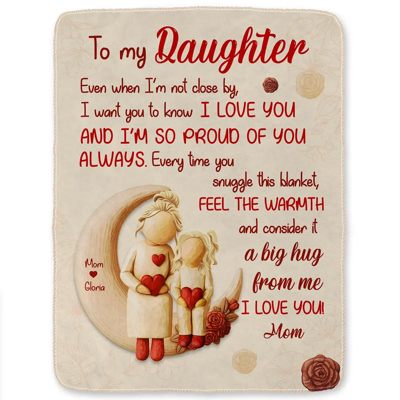 Grandma - Grandkids,Gift For Grandkids,Mom - Children,Love,Top Marke - A Big Hug From Mom Grandma - Personalized Fleece Blanket, Sherpa Blanket