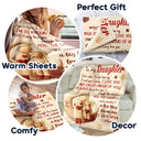 Grandma - Grandkids,Gift For Grandkids,Mom - Children,Love,Top Marke - A Big Hug From Mom Grandma - Personalized Fleece Blanket, Sherpa Blanket