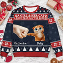 Funny,Cat Mom,Cat Lovers,Cat Dad,Christmas - A Bond That Can't Be Broken - Personalized Unisex Ugly Sweater