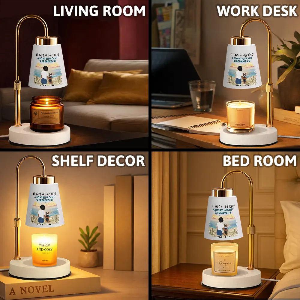 Dog Lovers, Love - A Bond That Can't Be Broken Dog Lover - Personalized Truncated Cone Candle Warmer