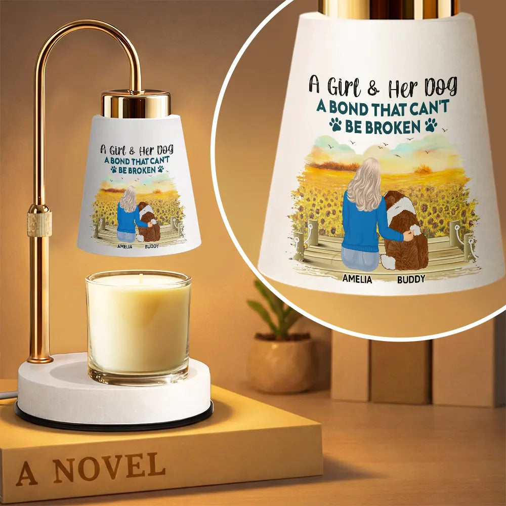 A Bond That Can't Be Broken Dog Lover - Personalized Truncated Cone Candle Warmer