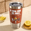 Pet Lovers,Pet Mom,Pet Dad,Dog Lovers,Dog Mom,Dog Dad,Happy - A Bond That Can't Be Broken Dog Mom Dog Dad - Personalized Leather Tumbler