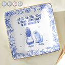 Dog Lovers, Pet Lovers, Cat Lovers, Love, Dog Mom - A Bond That Can't Be Broken Dog Toile - Personalized Ring Dish