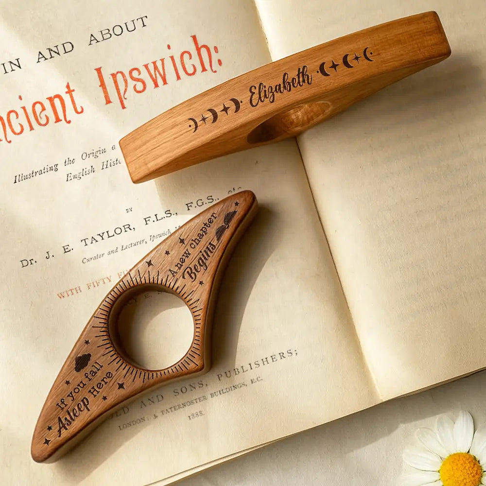 Reading, Gift For Women, Gift For Men, Gift For Yourself, Top Market, Happy - A Book A Day Keeps Reality Away - Personalized Book Page Holder