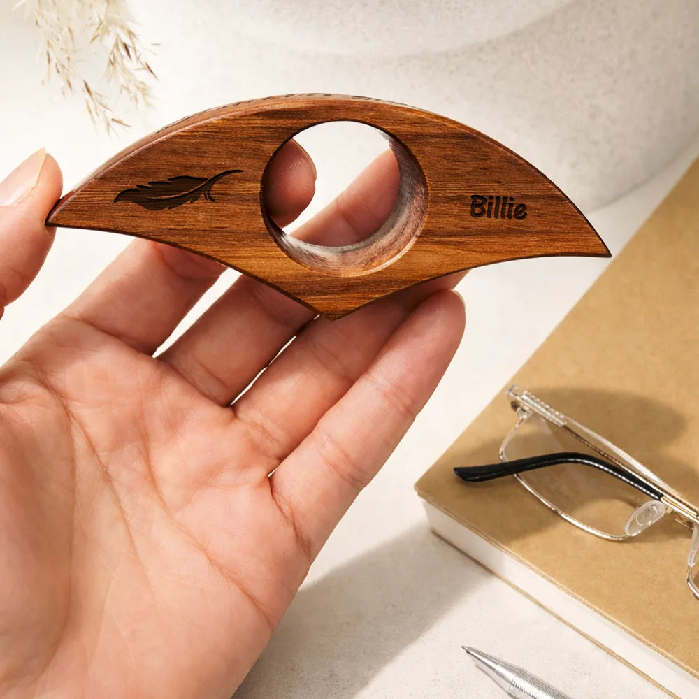 Reading, Gift For Yourself, Gift For Women, Happy, Gift For Men - A Book A Day Keeps Reality Away - Personalized Walnut Book Page Holder