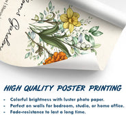 Gift For Grandma, Gift For Mother, Love, Happy - A Bunch Of Flowers For Grandma And Mom - Personalized Poster