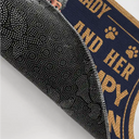 Funny, Pet Lovers, Old Couples, Gift For Couples, Cat Lovers, Cat Couple - A Crazy Cat Lady And Her Grumpy Old Man Live Here Funny Decor - Personalized Doormat