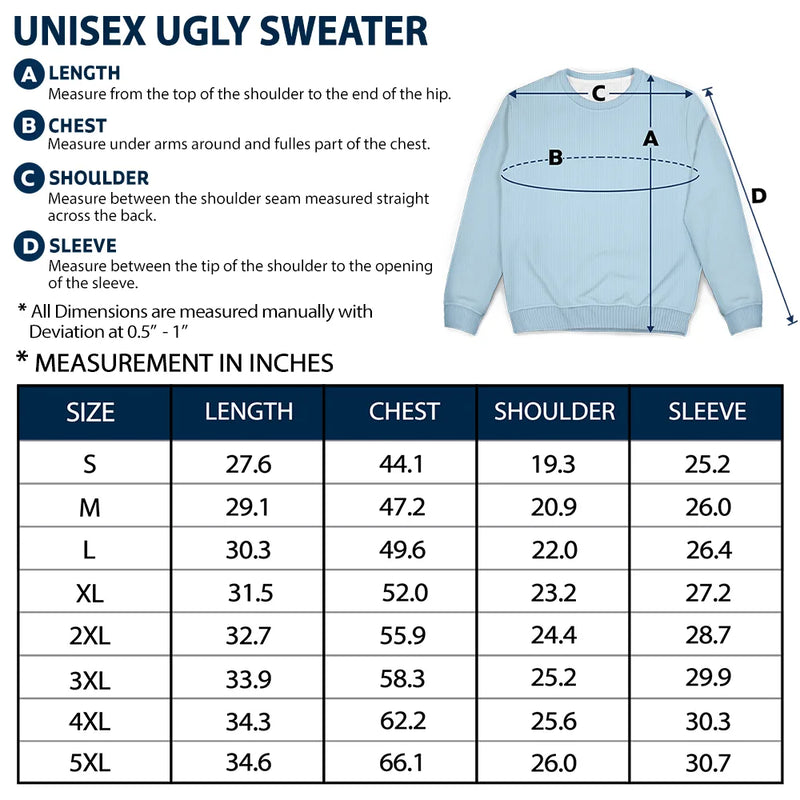 All Booked For Christmas - Personalized Unisex Ugly Sweater