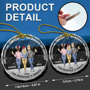 Gift For Bestie,Christmas,Happy - A Friend Is God's Way Of Making Sure - Personalized Circle Glass Ornament