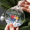 Gift For Bestie,Gift For Sisters,Happy,Gifts For Colleagues,Christmas - A Friend Is God's Way Of Making Sure We Never Walk Alone - Personalized Glass Ornament With Silver Cap