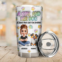 Pet Lovers,Pet Mom,Pet Dad,Dog Lovers,Dog Mom,Dog Dad,Happy - A Girl And Her Dog - 3D Inflated Effect Printed Tumbler, Personalized Tumbler