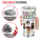 Pet Lovers,Pet Mom,Pet Dad,Dog Lovers,Dog Mom,Dog Dad,Happy - A Girl And Her Dog - 3D Inflated Effect Printed Tumbler, Personalized Tumbler