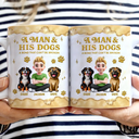 Dog Mom,Dog Lovers,Happy - A Girl And Her Dog A Bond Can't Be Broken Gold Effect - Personalized White Edge-to-Edge Mug