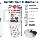 Dog Lovers,Dog Mom,Dog Dad,Pet Lovers,Happy - A Girl And Her Dog A Bond That Can't Be Broken - Personalized 40oz Tumbler With Straw