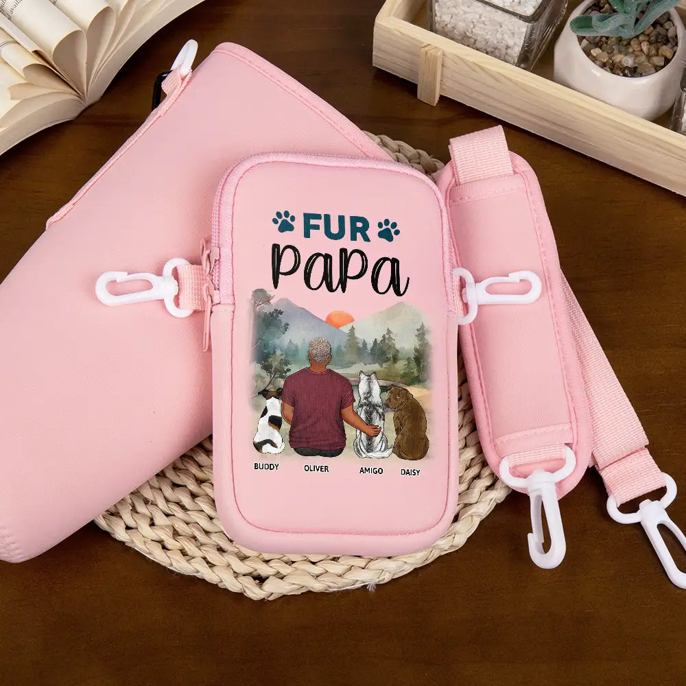 Pet Lovers, Pet Mom, Pet Dad, Dog Lovers, Dog Mom, Dog Dad, Happy - A Girl And Her Dog A Bond That Can't Be Broken - Personalized Bottle Carrier Bag