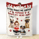 Dog Lovers,Dog Mom,Dog Dad,Pet Lovers,Happy - A Girl And Her Dog A Bond That Can't Be Broken - Personalized Fleece Blanket, Sherpa Blanket