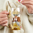 Pet Lovers,Pet Mom,Pet Dad,Dog Lovers,Dog Mom,Dog Dad - A Girl And Her Dogs A Bond That Can't Be Broken - Personalized Glass Flower Tea Cup