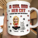 Pet Lovers, Pet Mom, Dog Lovers, Dog Mom, Cat Lovers, Cat Mom, Happy - A Girl And Her Fur Babies - 3D Inflated Effect Printed, Personalized Mug