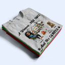 Campsite,Camping,Gift For Yourself,Love - A Girl Her Dogs Camping - Personalized T Shirt