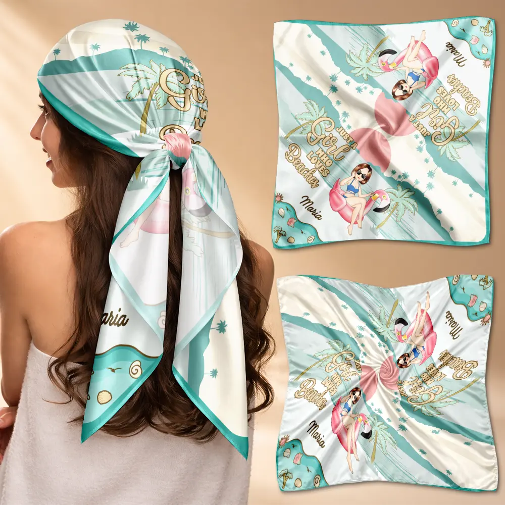 Gift For Yourself,Gift For Women,Summer,Happy,Funny,Gift For Bestie,Confident - A Girl Who Loves Beaches Summer - Personalized Scarf