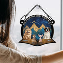 Reading, Cat Lovers, Pet Lovers, Happy - A Girl Who Loves Books & Cats - Personalized Window Hanging Suncatcher Ornament