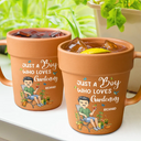 Gardening,Gift For Women,Happy - A Girl Who Loves Gardening - Personalized Plant Pot Ceramic Mug