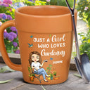 Gardening,Gift For Women,Happy - A Girl Who Loves Gardening - Personalized Plant Pot Ceramic Mug