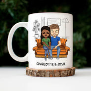 Couple marié - Cadeau d'anniversaire - Mug personnalisé
