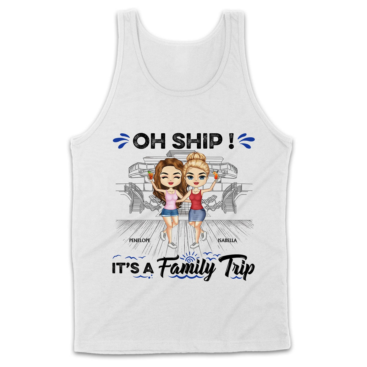 Voyager avec ses meilleurs amis : la vie est meilleure en croisière avec ses meilleurs amis - Cadeau de croisière pour les meilleures amies, sœurs - T-shirt personnalisé