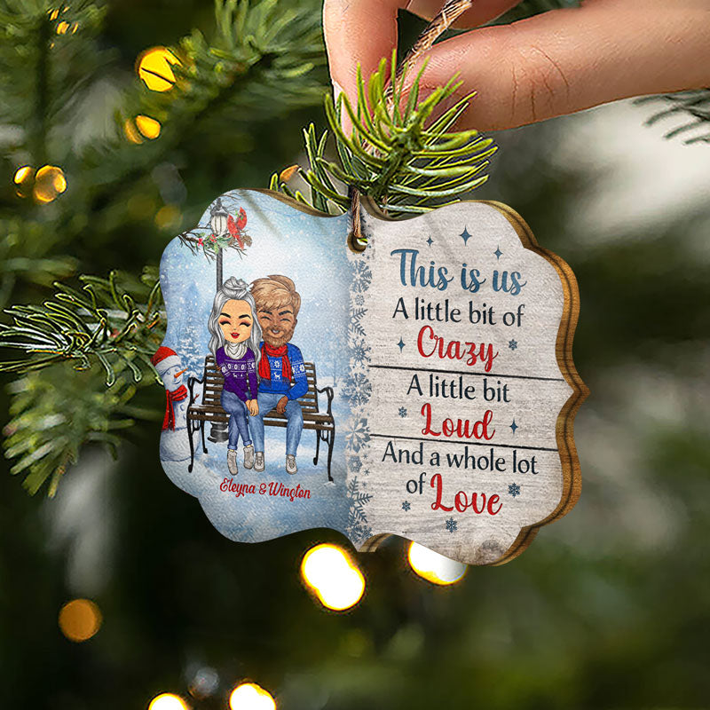 Christmas Couple The Day I Met You - Christmas Gift For Couple Husband And Wife - Personalized Wooden Ornament