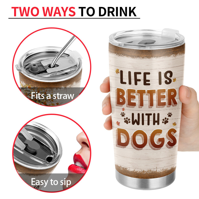 Once Upon A Time There Was A Girl Boy Who Really Loved Dogs - Gift For Dog Lovers - Personalized Custom Tumbler